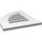 Ekena Millwork Quarter Round Top Left Surface Mount PVC Gable Vent w/ 3-1/2"W x 1"P Standard Frame, 16"W x 20"H GVPQL16X2001SF - alternate 3